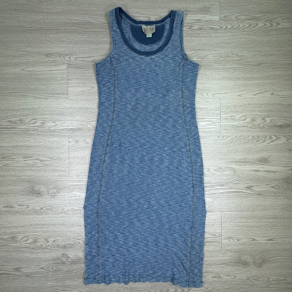 Saturday Sunday Anthropologie Women's Dress Space Dye Knit Sleeveless Blue Small